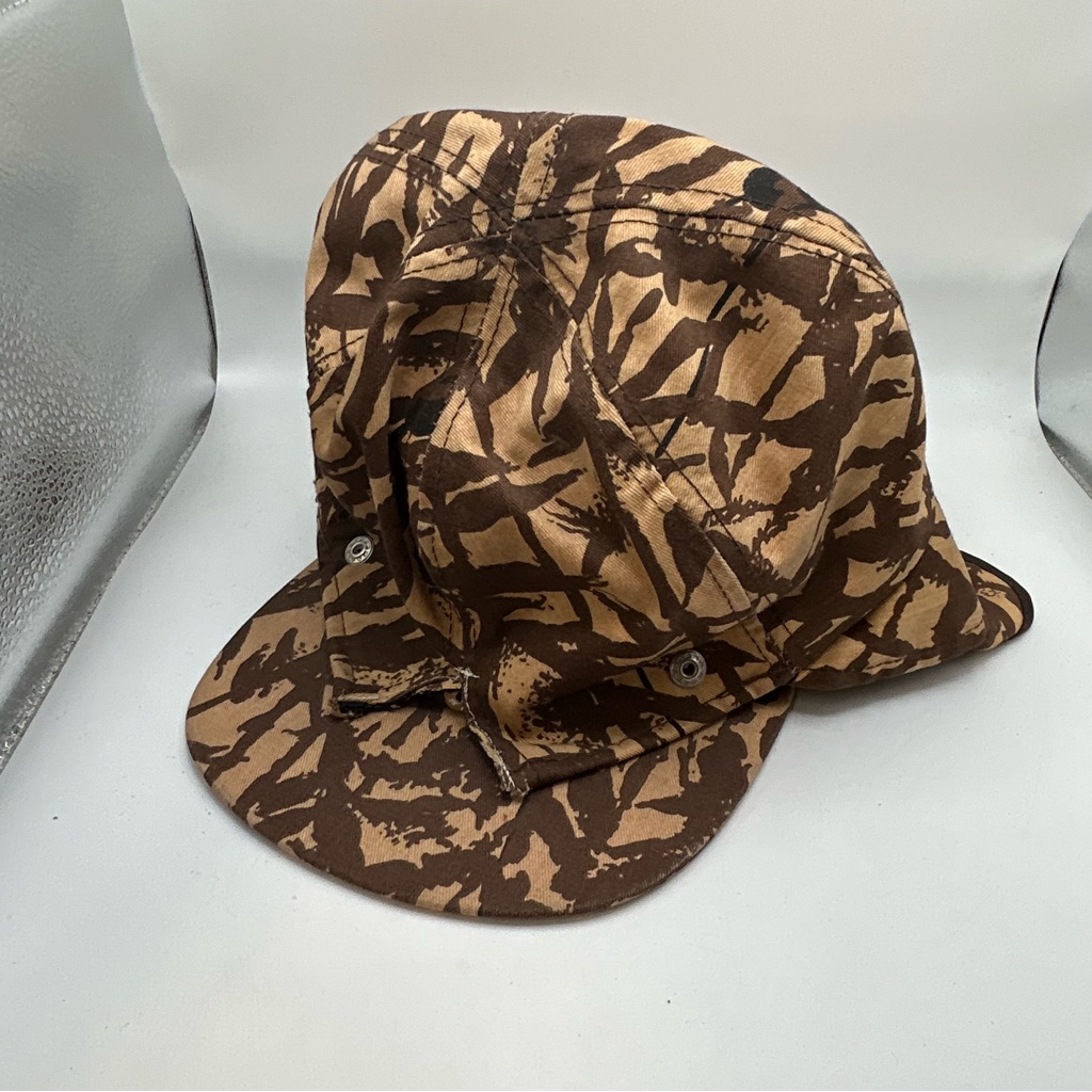Vintage 80s Columbia Hat Cap Men’s S/M Woodland Camo Neck Cover Made Oregon Usa